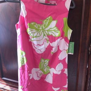 Pink and lime green lilly dress